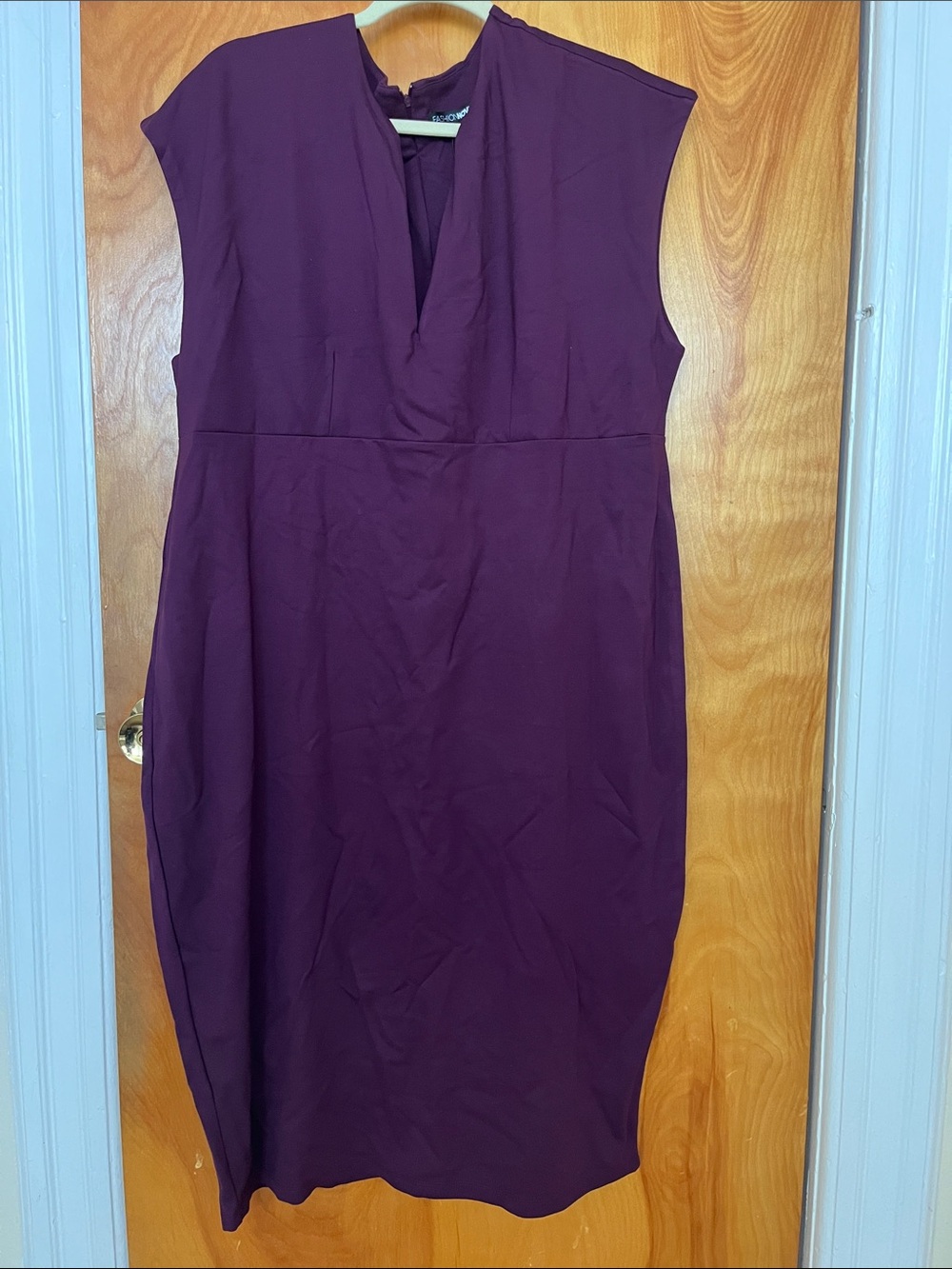 Fashion Nova Plum Midi Sheath Dress